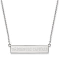 Sterling Silver Rhodium-plated NHL LogoArt Washington Capitals Small Bar 18 inch Necklace