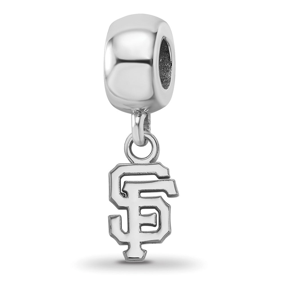 Sterling Silver Rhodium Plated Major League Baseball LogoArt San Francisco Giants Extra Small Dangle