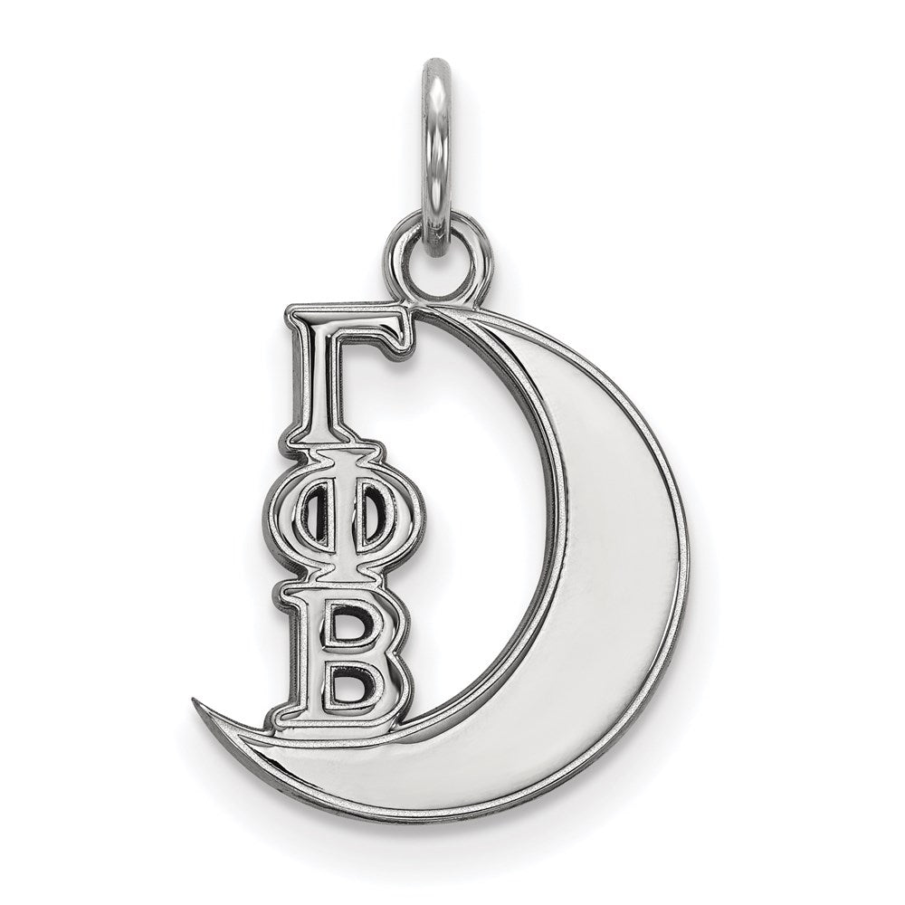 Sterling Silver Rhodium-plated LogoArt Gamma Phi Beta Sorority Symbol Extra Small Pendant
