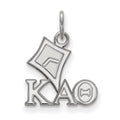 Sterling Silver Rhodium-plated LogoArt Kappa Alpha Theta Sorority Symbol Extra Small Pendant