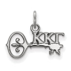 Sterling Silver Rhodium-plated LogoArt Kappa Kappa Gamma Sorority Symbol Extra Small Pendant