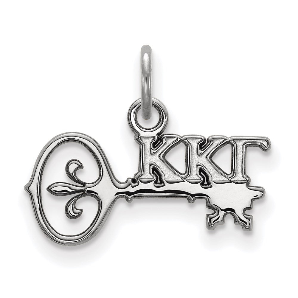 Sterling Silver Rhodium-plated LogoArt Kappa Kappa Gamma Sorority Symbol Extra Small Pendant