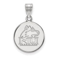10k White Gold LogoArt Northern Illinois University N-I-U Huskies Medium Disc Pendant