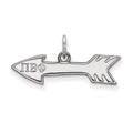 Sterling Silver Rhodium-plated LogoArt Pi Beta Phi Sorority Symbol Extra Small Pendant