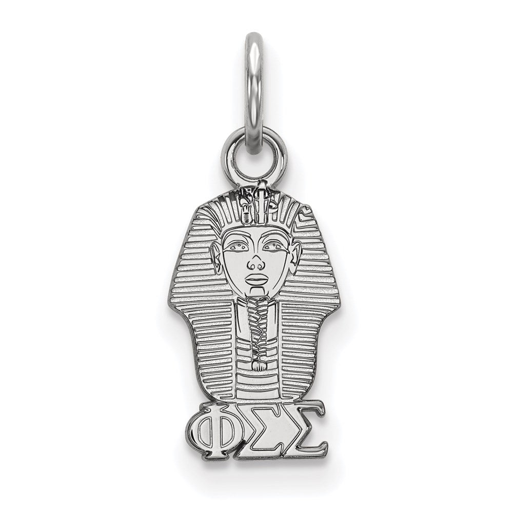 Sterling Silver Rhodium-plated LogoArt Phi Sigma Sigma Sorority Symbol Extra Small Pendant