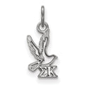 Sterling Silver Rhodium-plated LogoArt Sigma Kappa Sorority Symbol Extra Small Pendant