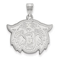 Sterling Silver Rhodium-plated LogoArt Villanova University Wildcat Large Pendant