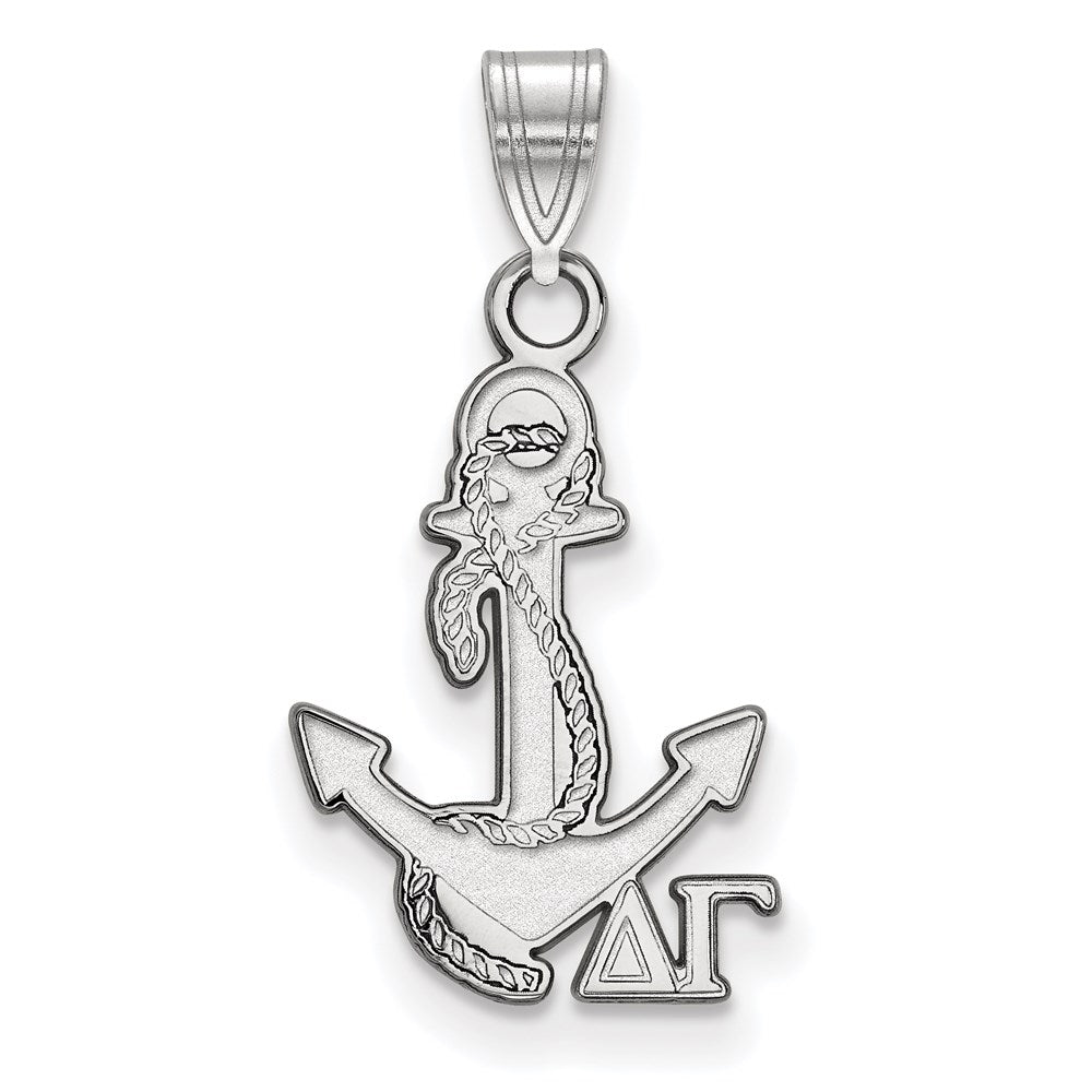 Sterling Silver Rhodium-plated LogoArt Delta Gamma Sorority Symbol Small Pendant