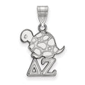 Sterling Silver Rhodium-plated LogoArt Delta Zeta Sorority Symbol Small Pendant