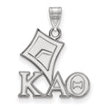 Sterling Silver Rhodium-plated LogoArt Kappa Alpha Theta Sorority Symbol Small Pendant