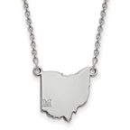 14k White Gold LogoArt Miami University Ohio Shape 18 inch Necklace