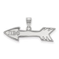 Sterling Silver Rhodium-plated LogoArt Pi Beta Phi Sorority Symbol Small Pendant