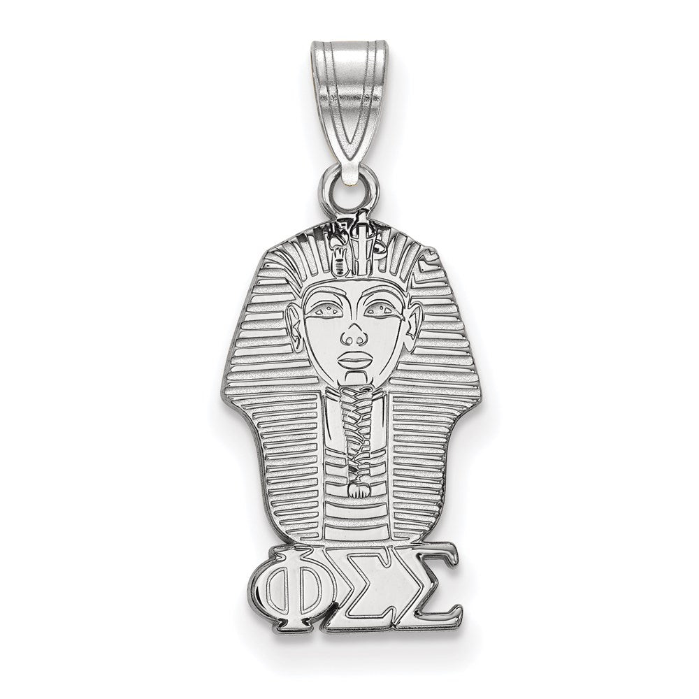 Sterling Silver Rhodium-plated LogoArt Phi Sigma Sigma Sorority Symbol Small Pendant