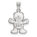 Sterling Silver Rhodium-plated LogoArt Sigma Delta Tau Sorority Symbol Small Pendant