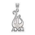 Sterling Silver Rhodium-plated LogoArt Alpha Chi Omega Sorority Symbol Large Pendant