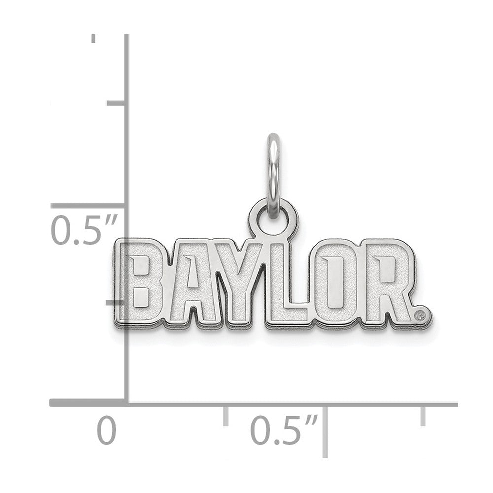 14k White Gold LogoArt Baylor University Extra Small Pendant