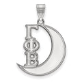 Sterling Silver Rhodium-plated LogoArt Gamma Phi Beta Sorority Symbol Medium Pendant