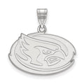 Sterling Silver Rhodium-plated LogoArt Iowa State University Cardinal Medium Pendant