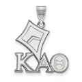 Sterling Silver Rhodium-plated LogoArt Kappa Alpha Theta Sorority Symbol Medium Pendant
