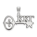 Sterling Silver Rhodium-plated LogoArt Kappa Kappa Gamma Sorority Symbol Medium Pendant