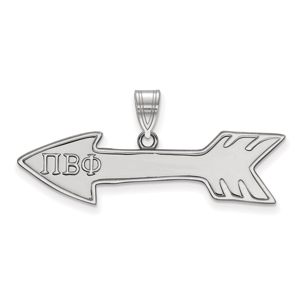 Sterling Silver Rhodium-plated LogoArt Pi Beta Phi Sorority Symbol Medium Pendant