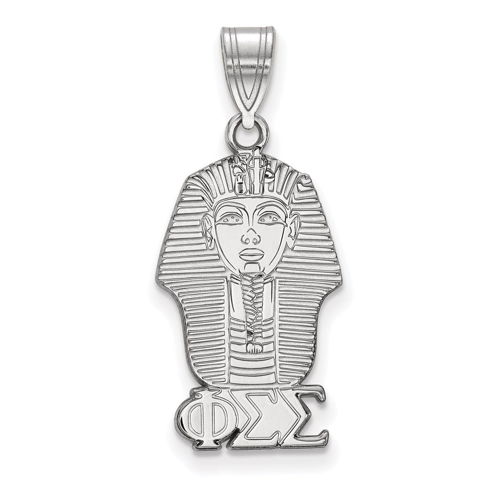 Sterling Silver Rhodium-plated LogoArt Phi Sigma Sigma Sorority Symbol Medium Pendant