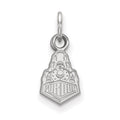 Sterling Silver Rhodium-plated LogoArt Purdue University Boilermakers Train Logo Extra Small Pendant