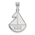 Sterling Silver Rhodium-plated LogoArt Sigma Sigma Sigma Sorority Symbol Medium Pendant