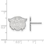 14k White Gold LogoArt Villanova University Wildcat Small Post Earrings