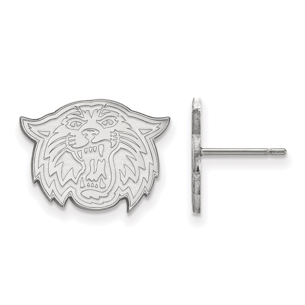 14k White Gold LogoArt Villanova University Wildcat Small Post Earrings