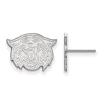 10k White Gold LogoArt Villanova University Wildcat Small Post Earrings