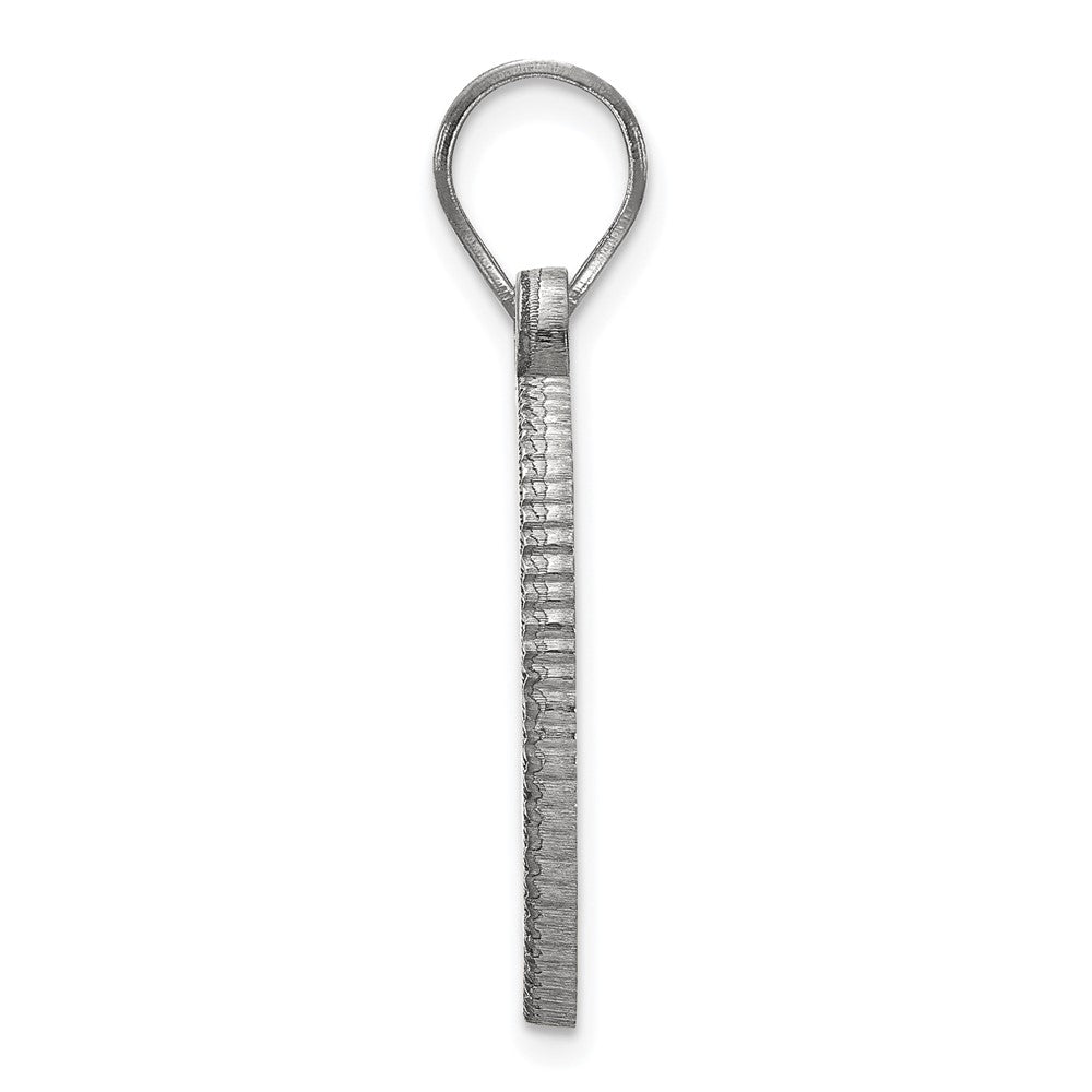 Sterling Silver Rhodium-plated LogoArt Baylor University Medium Crest Pendant