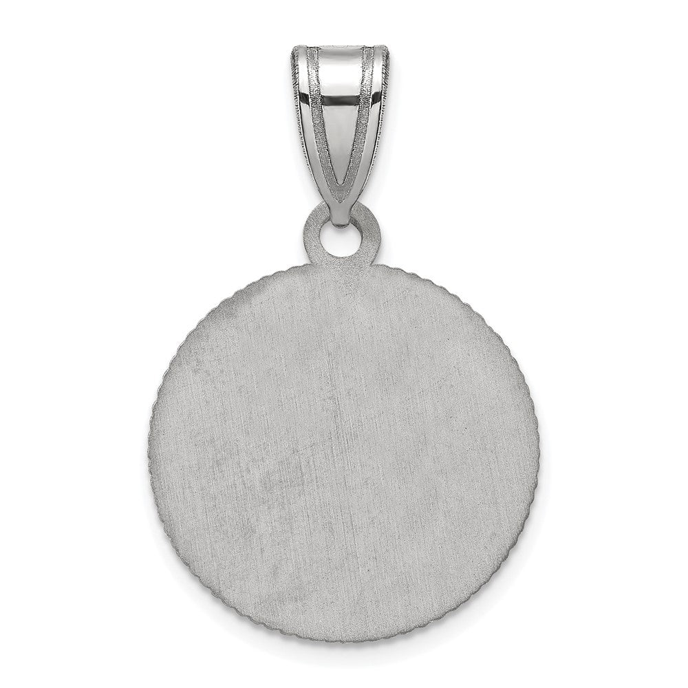 Sterling Silver Rhodium-plated LogoArt Baylor University Medium Crest Pendant