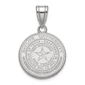Sterling Silver Rhodium-plated LogoArt Baylor University Medium Crest Pendant