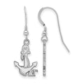 Sterling Silver Rhodium-plated LogoArt Delta Gamma Sorority Symbol Small Dangle Wire Earrings