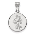 14k White Gold LogoArt Iowa State University Cardinal Medium Disc Pendant