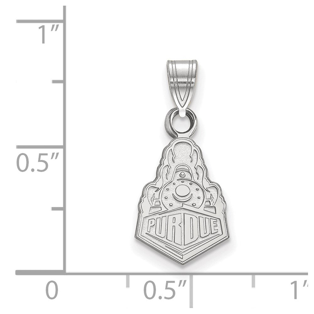 14k White Gold LogoArt Purdue University Boilermakers Train Logo Small Pendant