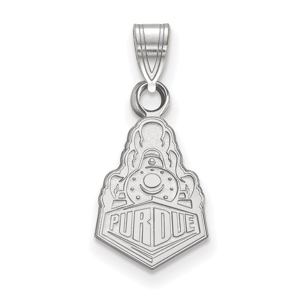 14k White Gold LogoArt Purdue University Boilermakers Train Logo Small Pendant