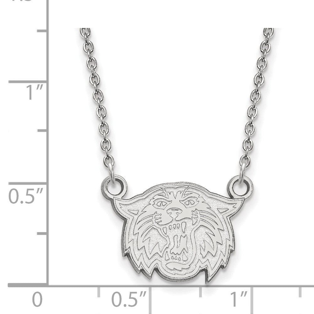 14k White Gold LogoArt Villanova University Wildcat Small Pendant 18 inch Necklace