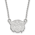14k White Gold LogoArt Villanova University Wildcat Small Pendant 18 inch Necklace