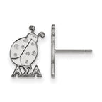 Sterling Silver Rhodium-plated LogoArt Alpha Sigma Alpha Sorority Symbol Extra Small Post Earrings