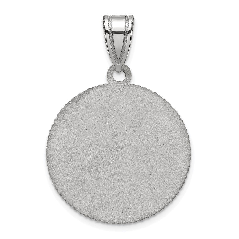 Sterling Silver Rhodium-plated LogoArt Baylor University Large Crest Pendant