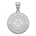 Sterling Silver Rhodium-plated LogoArt Baylor University Large Crest Pendant