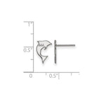 Sterling Silver Rhodium-plated LogoArt Delta Delta Delta Sorority Symbol Extra Small Post Earrings