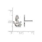 Sterling Silver Rhodium-plated LogoArt Delta Gamma Sorority Symbol Extra Small Post Earrings
