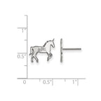 Sterling Silver Rhodium-plated LogoArt Delta Phi Epsilon Sorority Symbol Extra Small Post Earrings