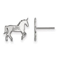Sterling Silver Rhodium-plated LogoArt Delta Phi Epsilon Sorority Symbol Extra Small Post Earrings