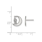 Sterling Silver Rhodium-plated LogoArt Gamma Phi Beta Sorority Symbol Extra Small Post Earrings