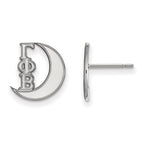 Sterling Silver Rhodium-plated LogoArt Gamma Phi Beta Sorority Symbol Extra Small Post Earrings