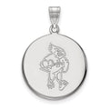 14k White Gold LogoArt Iowa State University Cardinal Large Disc Pendant